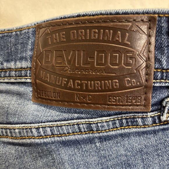 Devil Dog The Original Athletic Men's Size 36 X 30 Blue Medium Wash Straight Leg - Picture 14 of 16